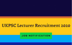 ukpsc recruitment